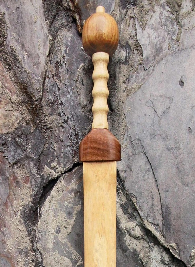 11D Wooden Roman Gladius Sword, 9.5 cm x 5.5 cm x 71 cm (Multi-Color) 27inch - Image 4